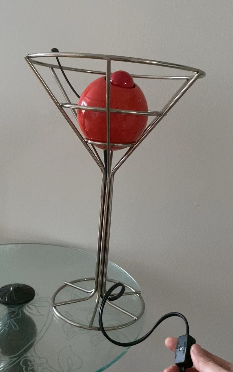 Vintage David Krys cherry Manhattan/Martini lamp | eBay