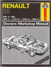Renault 25 1984-1986 Haynes Workshop Manual TS GTS GTX V6 Turbo Injection & Limo