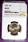 1963 NGC MS65 Washington Quarter #B35237