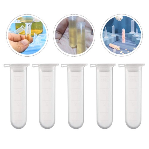 50 stück Reagenzglas 5ml Zentrifuge-Tuben Reagenzgläsern Labor Zentrifugenröhren - Bild 5 von 8