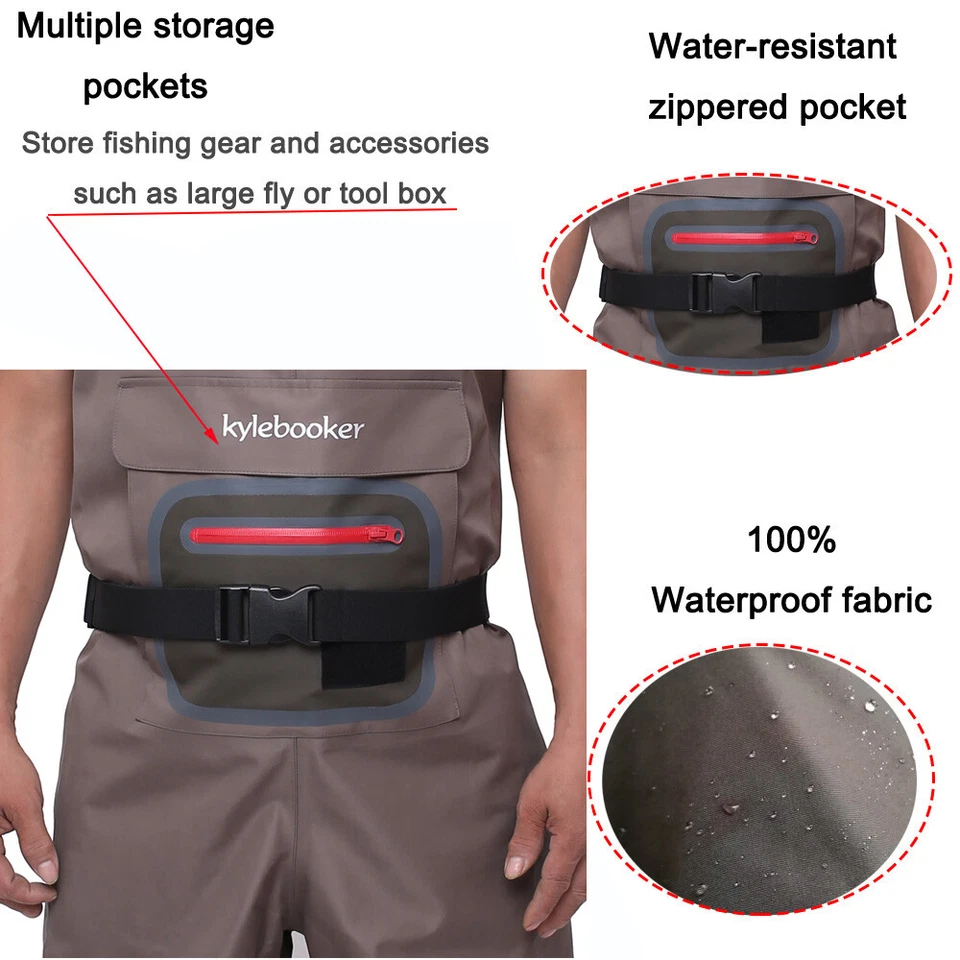 Fly Fishing Stockingfoot Affordable Stocking Foot Wader Breathable Chest Waders - Image 4 of 4