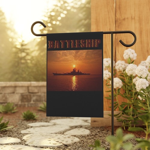 Schlachtschiff Sonnenuntergang Marine Meer Ozean Militär Film Geschichte Garten & Haus Banner - Bild 11 von 11