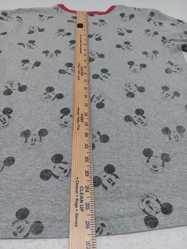 MAGLIETTA DISNEY DONNA EXTRA LARGE GRIGIO ROSSO RIFINITURA TESTA DI TOPOLINO MANICA CORTA - Foto 10 di 10