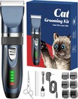 Cordless Cat Clippers for Matted Hair - Quiet 2-Speed Pet Shaver for Long Hair