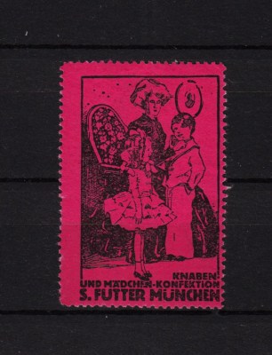 405252/advertising stamp-boys and girls clothing-s. lining-Munich