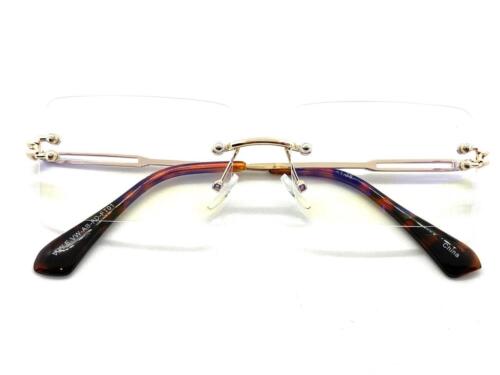 Mens Classy Elegant Modern Retro BIFOCAL READING EYE GLASSES Readers Gold Frame - Picture 5 of 6