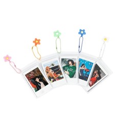 5Pc PVC Keychain Card Case with Colorful Beaded Chain Perfect Card Holder Sleeve