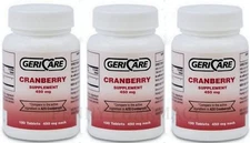 Gericare Cranberry 450mg Tablets 100ct ( 3 pack ) PHARMACY FRESH! --