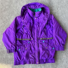 Vintage Edelweiss Jacket Adult S Purple Parka Ski Western Aztec Full Zip Womens