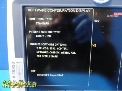 GE Dash 5000 Patient Monitor W/O Leads (IBP, SPO2, Temp, ECG, NBP, CO2) ~ 35928 - Picture 12 of 21