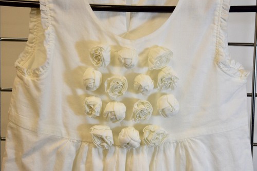 CREW CUTS White Cotton Blend Floral Girls Top Size 10 Youth On Sale - Picture 4 of 7