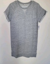 NWT Gap Womens Gray Casual Dress Short Sleeve Knee Length Size Small