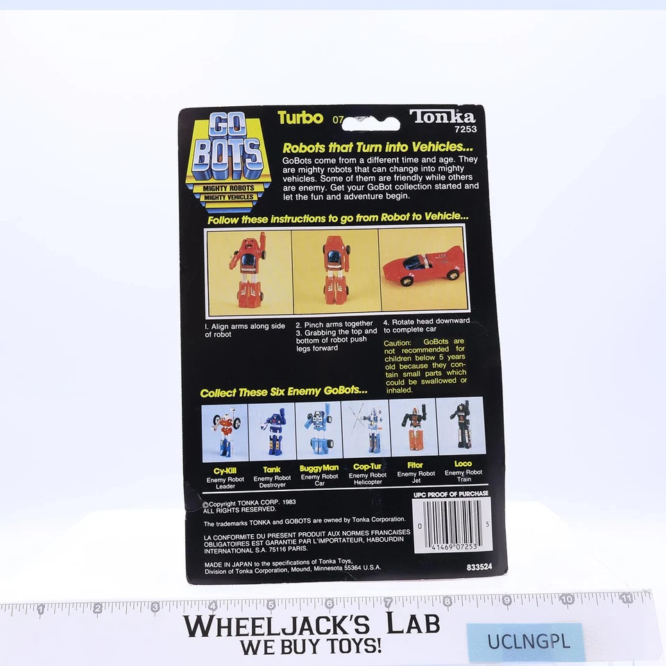 Turbo Friendly Robot Racer Gobots 1983 Tonka Action Figure NEW MOSC SEALED - Image 2 of 4