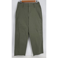 A New Day Olive Green High Rise Straight Leg Stretch Trousers Womens Sz 4 Reg