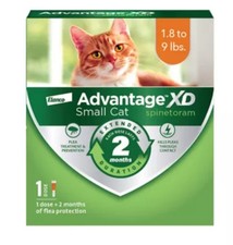 Advantage XD Long-Lasting Flea Prevention Treatment for Small Cats 1 dose NEW