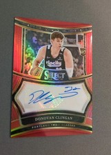 2024-25 Panini Select - Donovan Clingan Rookie Signatures Red 79/99 - Blazers
