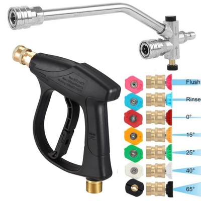 #ad #ad High Pressure Washer Gun Bar 4350 PSI Car Wash Foam Spray Short Wand w 7 Nozzle $8.99