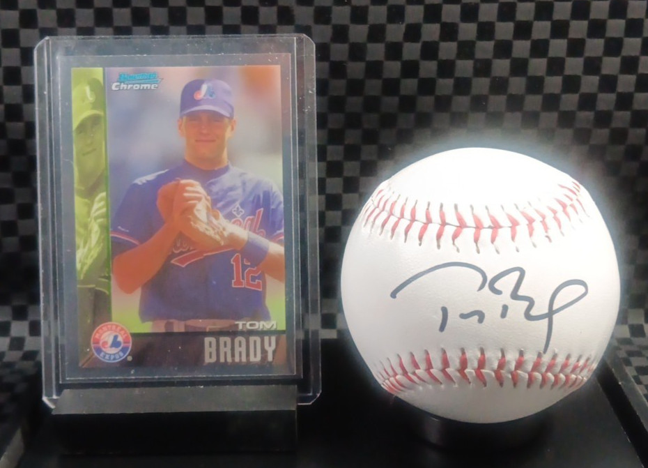 Tom Brady 2023 Bowman Chrome 95' Dream Draft Picks & Autographed Baseball w/COA