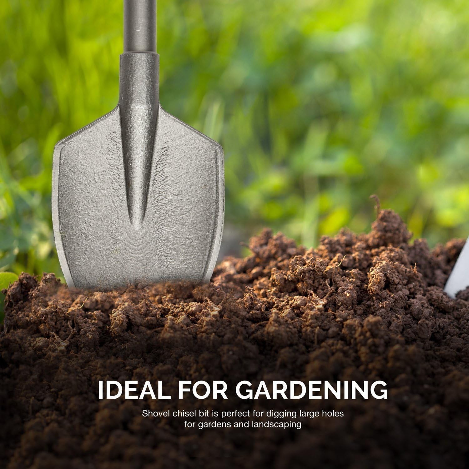 1-1/8" Hex Shank Shovel Spade Chisel Bits for Demolition Hammers, 17.5" Long