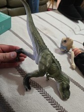 MOJO Dino Green T-rex Tyrannosaurus Prehistoric Dinosaur Model Figure Moving Jaw