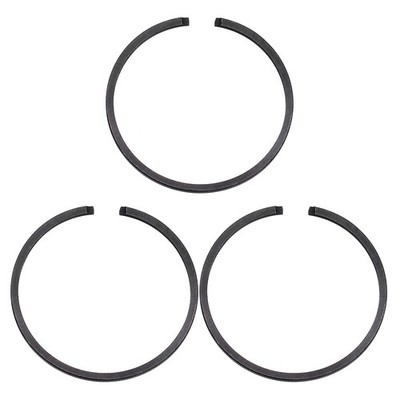 3 Stück Kolbenringe 34mm x 1,5mm Standard für Motor, Schwarz