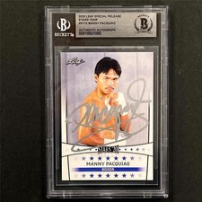 2020 Leaf Special Release Stars Manny Pacquiao #15 signed card auto~ Beckett BAS