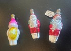 Rare Antique 2 Santa & Snowman Christmas Light Bulb Ornament 1920 Holiday — photo 3