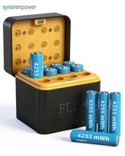 Rechargeable AA Fast Lithium Batteries 4255mWh 1.5V NEW Charger 12PCS Smart with