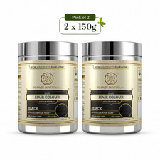 Khadi Natural Black Henna Powder 150g Pack 2 Herbal Hair Colour Grey Coverage