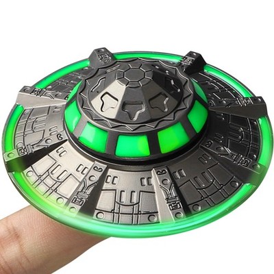UFO Fidget Spinner for Kids Adults, Metal Luminous Space Desk Toy, Cool Small