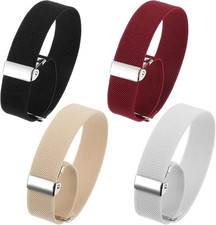 8 Pcs 4 Pairs Elastic Adjustable Armbands, Unisex Stretchy Sleeve Garters, ...