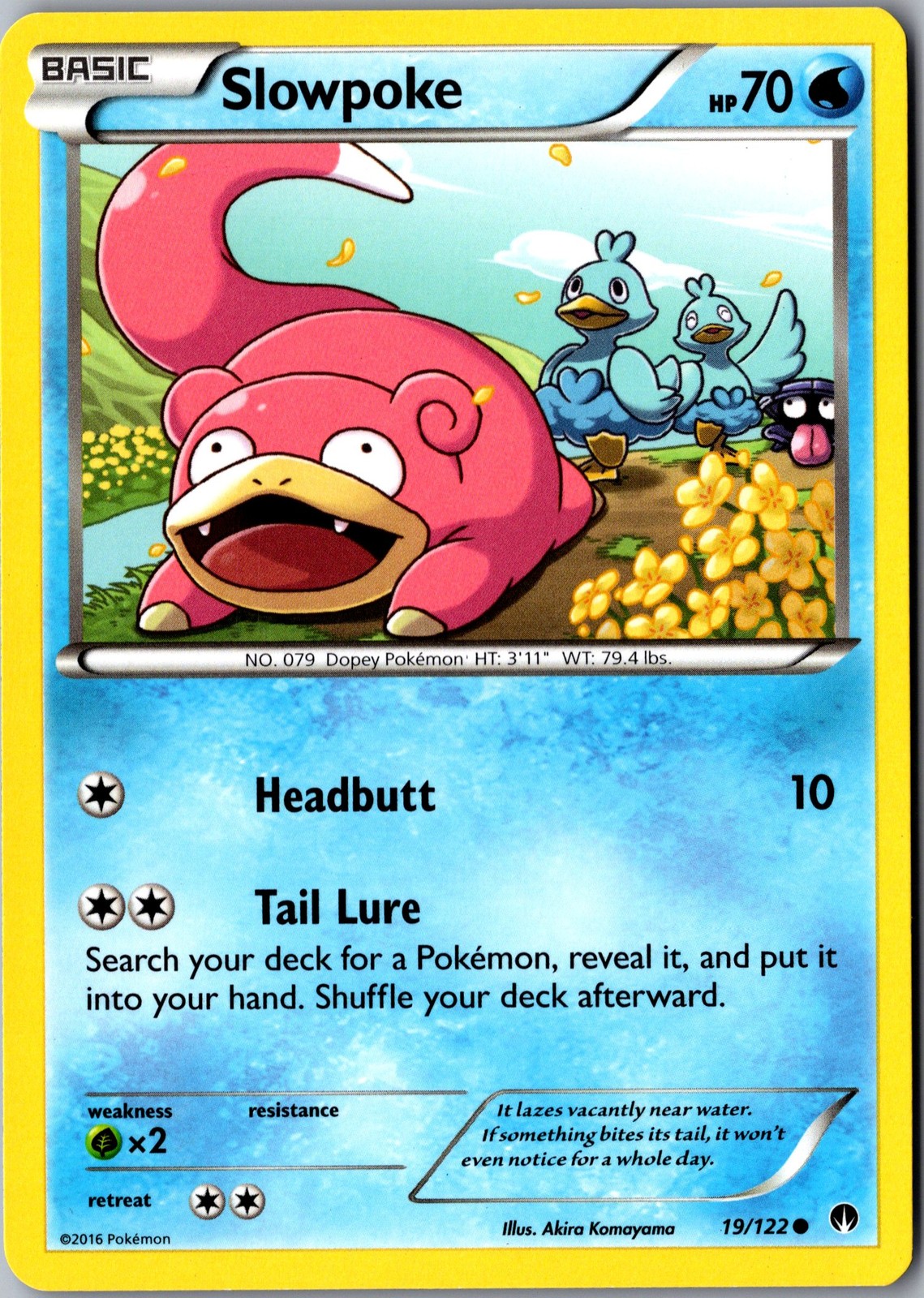 Slowpoke 19/122 Common BREAKpoint Lightly Played Pokemon Card TCG Single