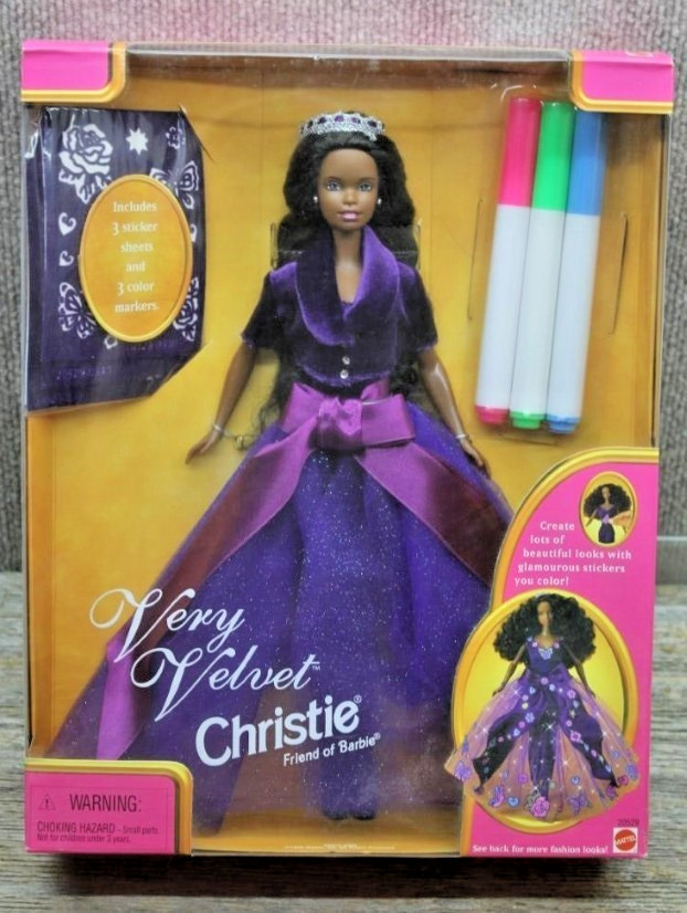 Vintage 1998 Very Velvet Christie #20529 Barbie Doll NRFB Mattel New In Box NIB