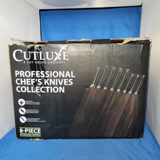 CUTLUXE Chef Knife Set – 8Pcs Professional Kitchen Knife Set with Block – Raz...