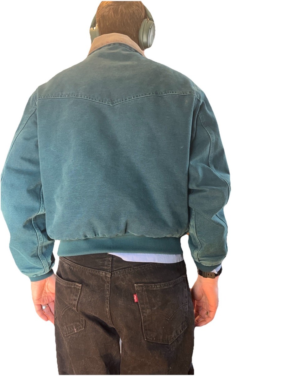 Vintage 1990s Carhartt Santa Fe J14 Teal/ Blue Size Large Workwear