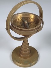 Vintage brass gimbal compass  nautical decorative collectible