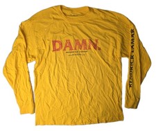 Kendrick Lamar DAMN 2017 Tour Official Merch Long Sleeve XL Yellow Tshirt