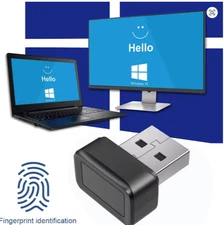 USB Fingerprint Key Reader 360° Touch Biometric Security Dongle Windows Hello