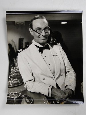 Richard Wattis Actor Ship Officer White Tuxedo Bar c1960s VTG Photo