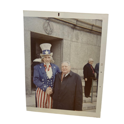 Vintage Uncle Sam Scottish Rite Masonic Kodak Patriotic Photo Color Original