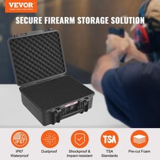 New Hard Pistol Cases with Pre-cut PU Foam Lockable Pistol Case for 6 Pistol