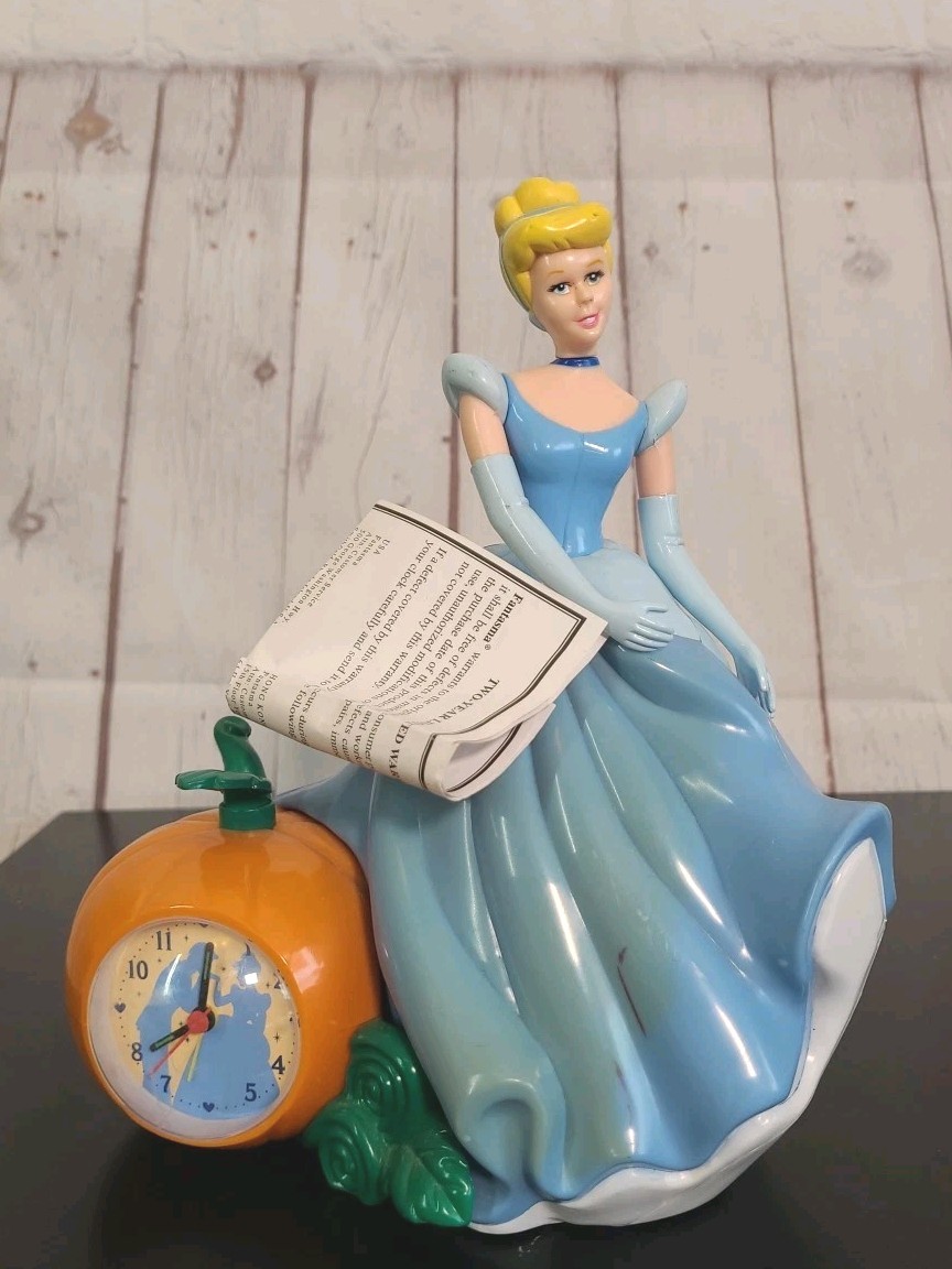 Vintage 90s Fantasma Walt Disney Cinderella Musical Alarm Clock Not Working