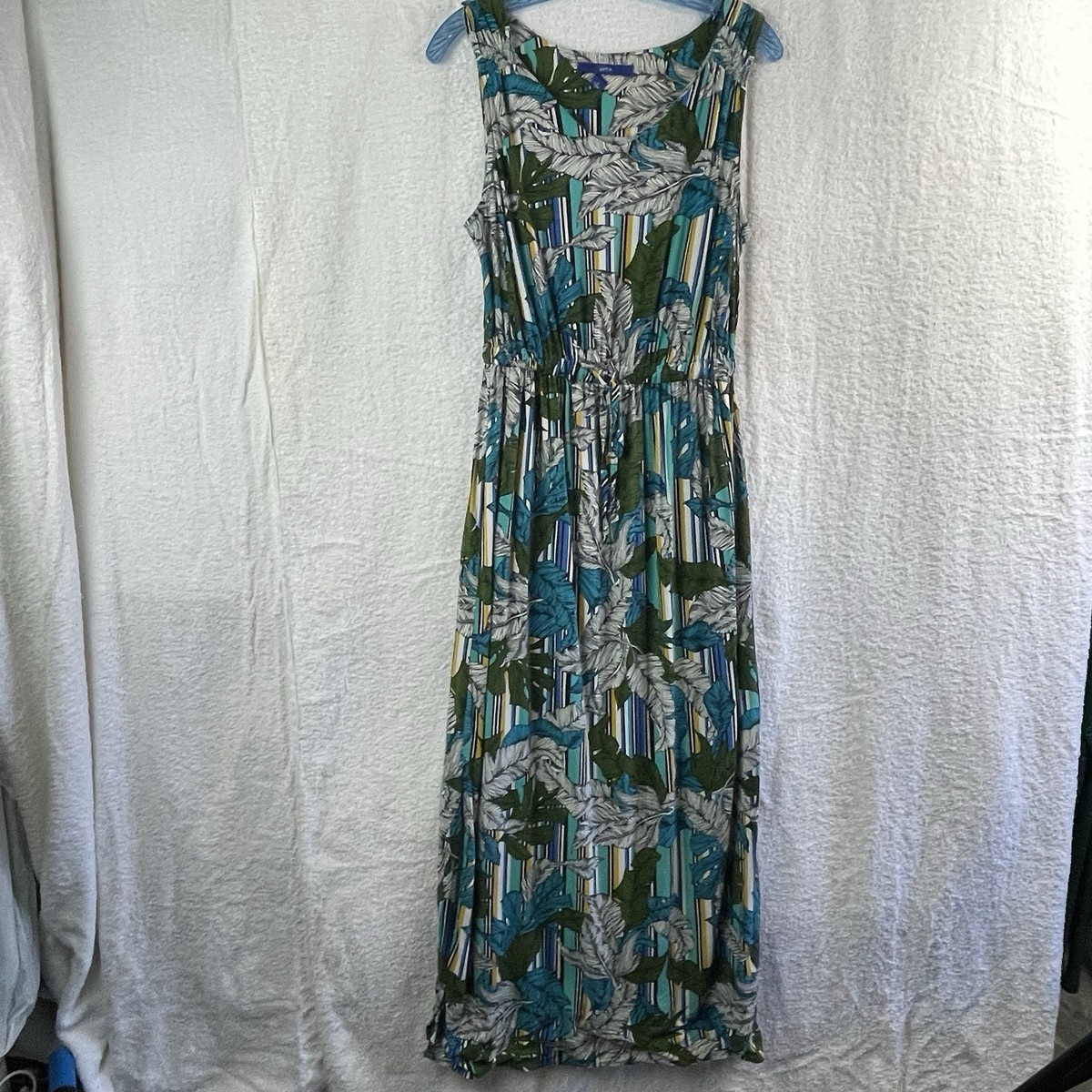 chinese dress ladies Apt.9 women's royal blue sleeveless, sheer, long dress size PS – Solé  Resale Boutique main image 0