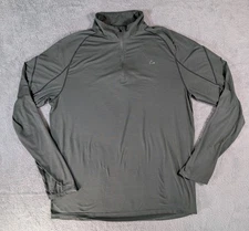 Paradox Merino Blend Quarter Zip Mens L Gray Long Sleeve Base Layer