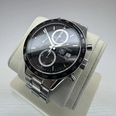 TAG Heuer Carrera Calibre 16 CV2010 Black Dial Chronograph Full Set - Bild 1 von 4