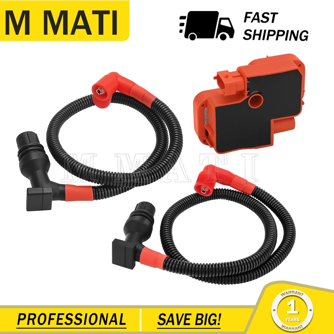 Ignition Coil w/Spark Plug Wire For Polaris Ranger 800 XP Crew 2011-2016 4010425