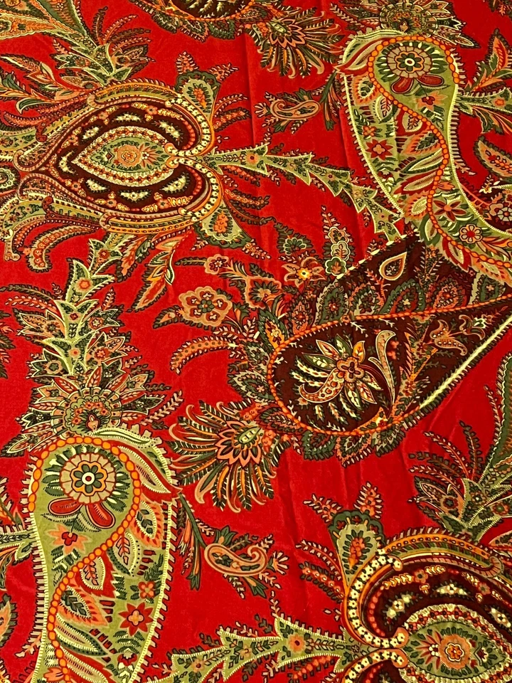 Edredón Pottery Barn 2010 Caroline Paisley y 3 fundas de algodón satén King Foto 3 de 4