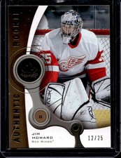 2005-06 SP Game Used Jimmy Howard Gold Rookie RC #/25 Red Wings