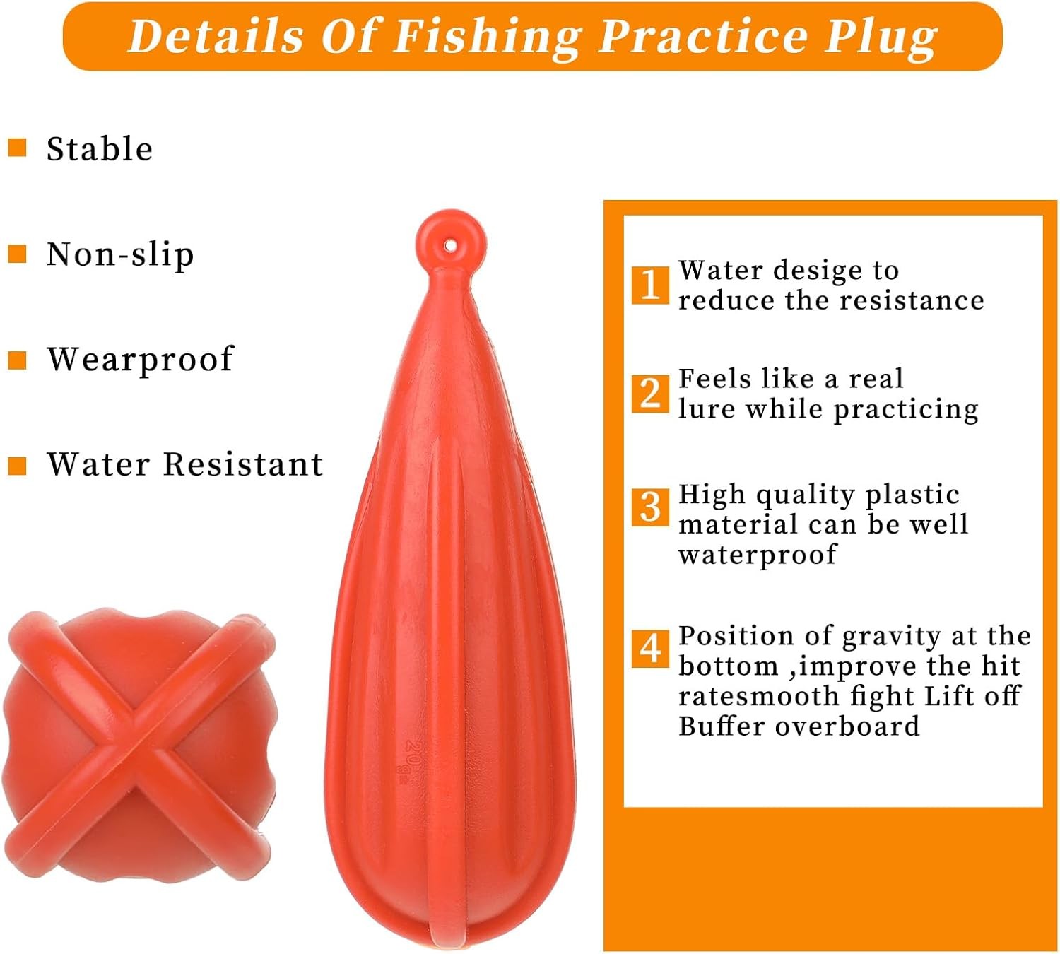 6 PCS Fishing Practice Plugs 6 Sizes Bait Casting Practice Plug Soft PVC Bait Ca - Image 5