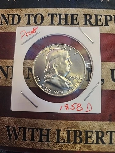 1958 (P) Franklin Half Dollar - 50¢ - BU - BLAST WHITE